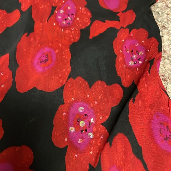 100% silk beaded midi dress - Picture 3 of 10